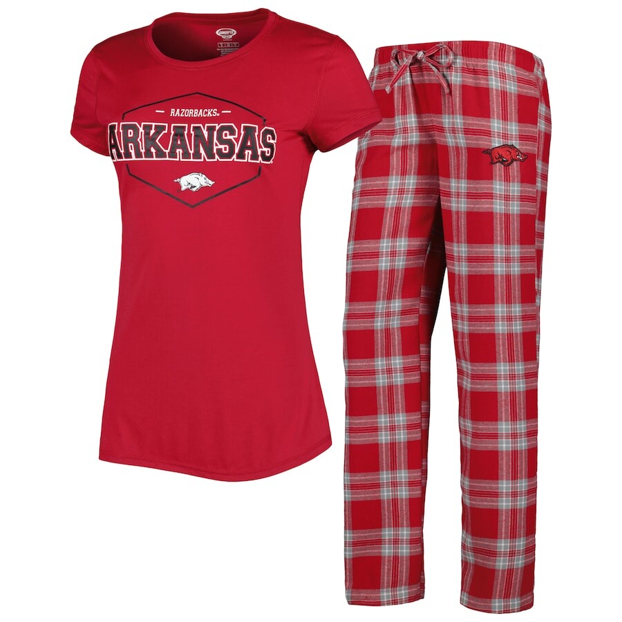 

Пижамный комплект Concepts Sport Arkansas Razorbacks, кардинал