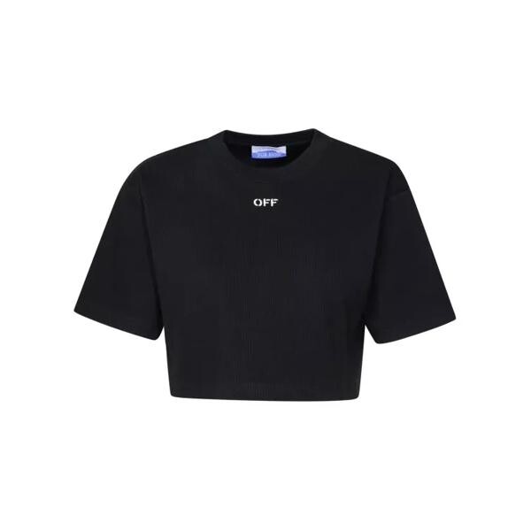 

Футболка crop logo t-shirt Off-White, черный