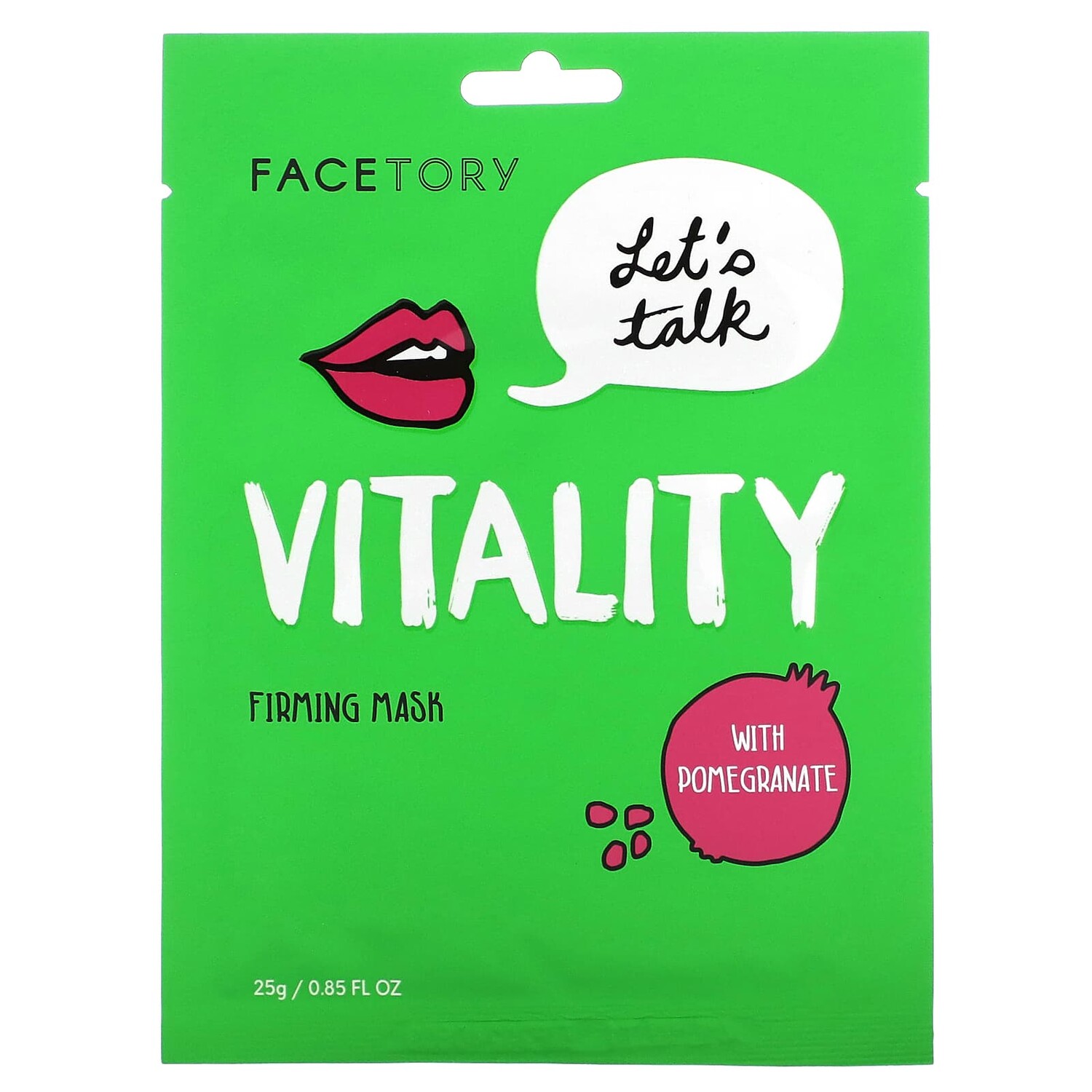 

Vitality, укрепляющая косметическая маска с гранатом, 25 г (0,85 жидк. Унции), FaceTory