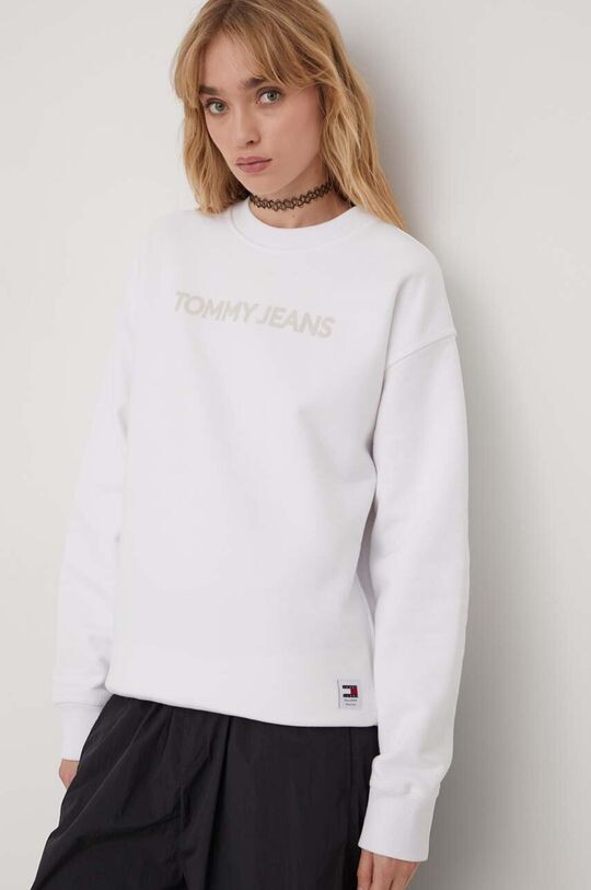 

Хлопковая толстовка Tommy Jeans, белый