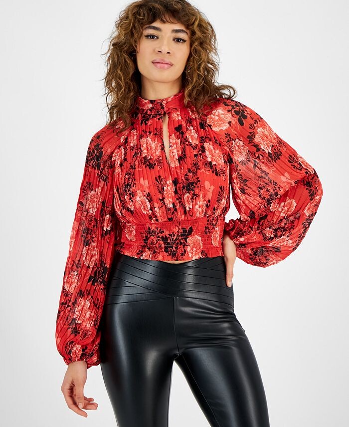 Женский плиссированный топ Bianca GUESS, красный