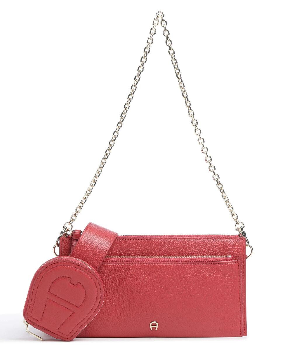 

Сумка через плечо Isa из зернистой яловой кожи. Aigner, красный