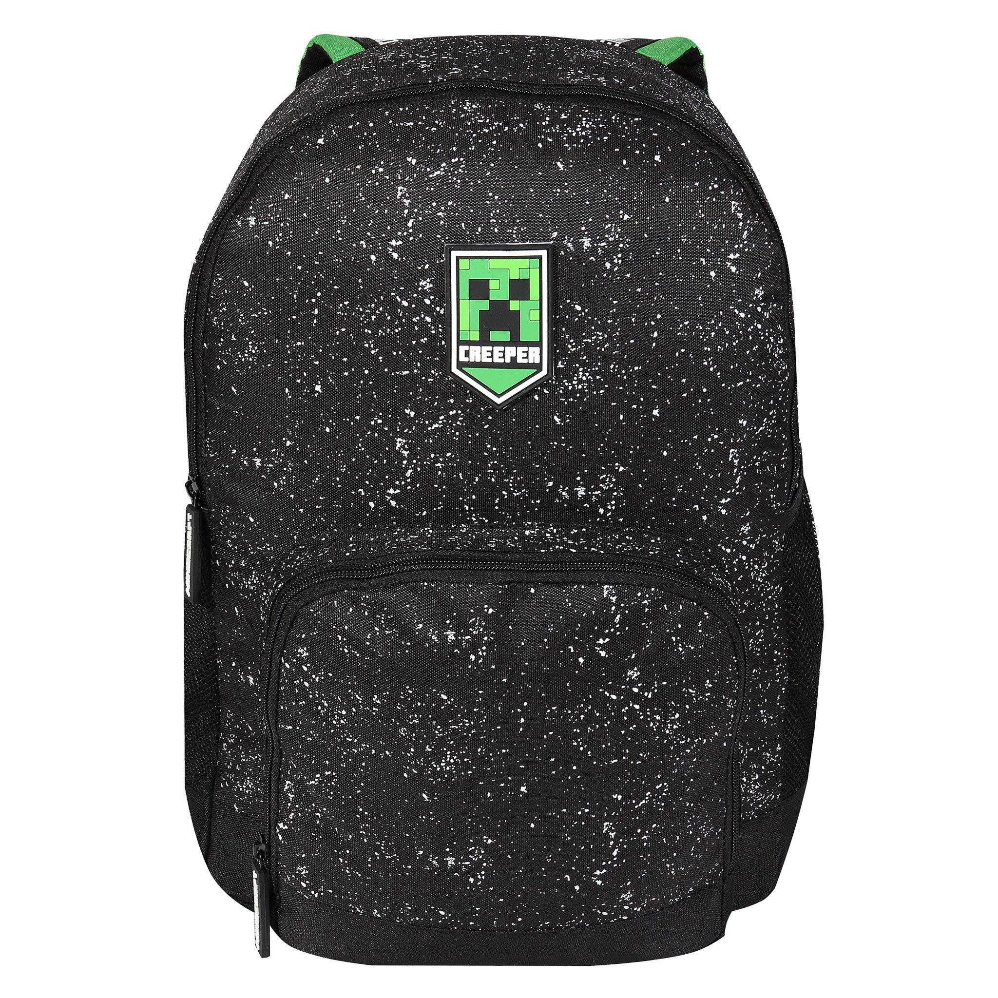 Игровой рюкзак Creeper Minecraft, черный поясная сумка с принтом minecraft мультиколор