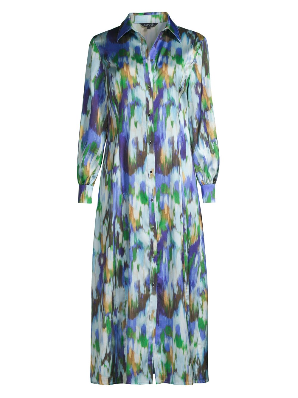 Платье-рубашка с акварельным принтом Misook, разноцветный кардиган с акварельным принтом