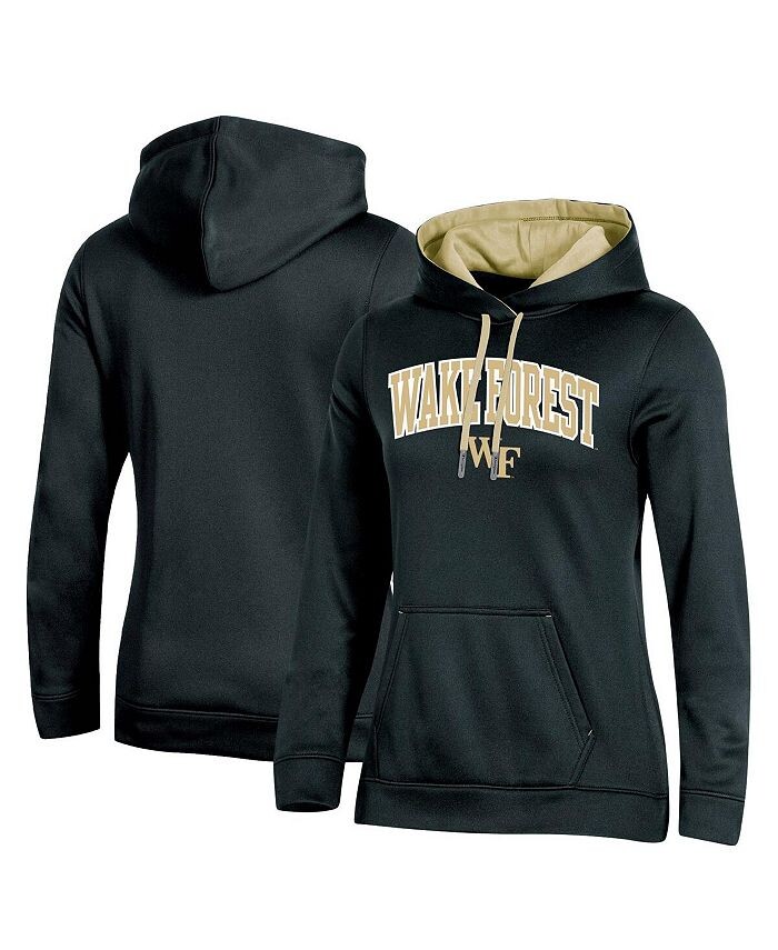 

Женский пуловер с капюшоном Black Wake Forest Demon Deacons Arch Logo 2.0 Champion, черный