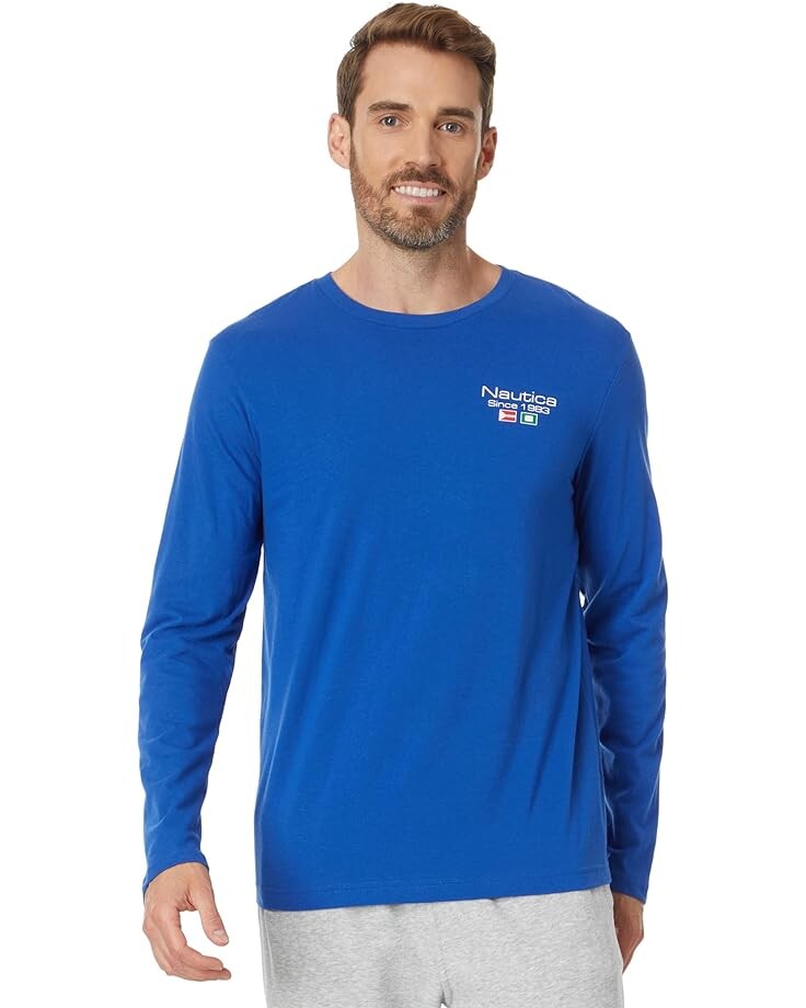 цена Футболка Nautica Sustainably Crafted Long Sleeve Graphic, цвет Bright Cobalt