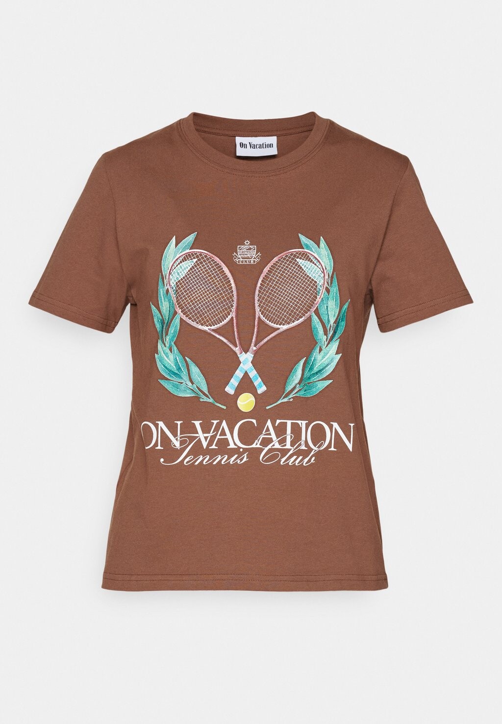 

Футболка с набивным рисунком New Visions Berlin On Vacation, темно коричневыйная