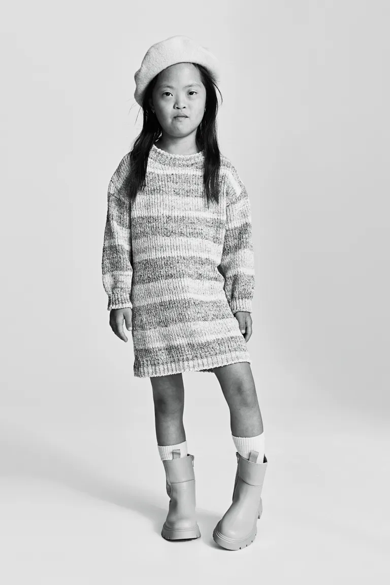 

Вязанное платье H&M, розовый