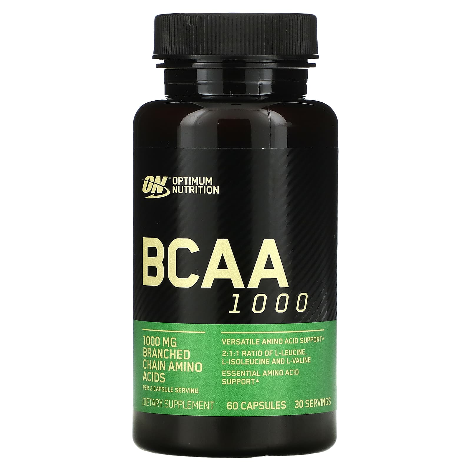 

BCAA 1000 Caps, большая упаковка, 500 мг, 60 капсул, Optimum Nutrition