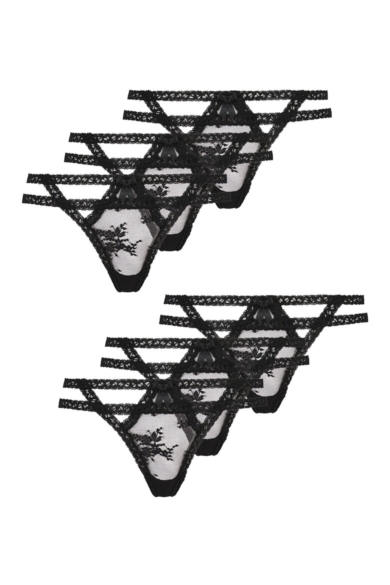 

Стринги с дырочками - 6 пар Hunkemoller, черный