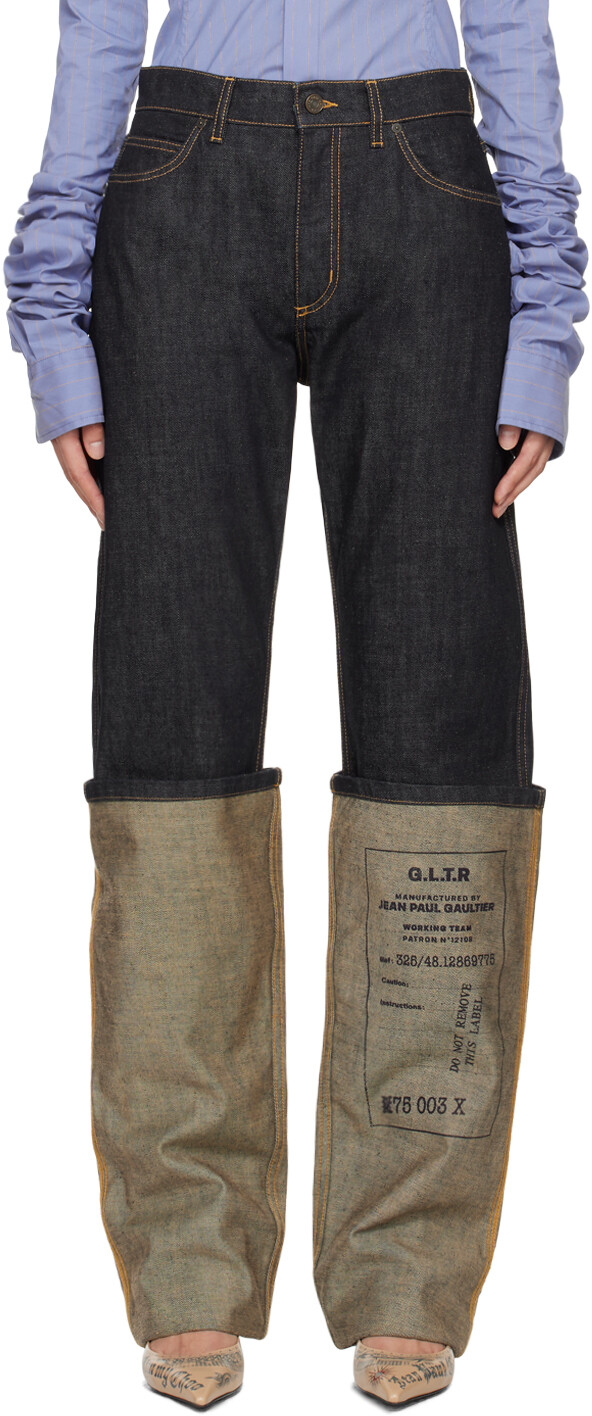 

Джинсы цвета индиго 'The Cuff Denim' Jean Paul Gaultier