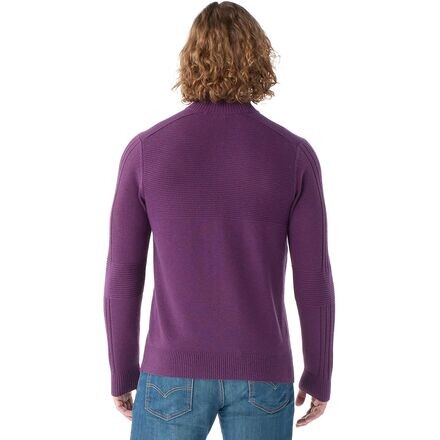 

Текстурный свитер с полумолнией мужской Smartwool, цвет Purple Iris Heather
