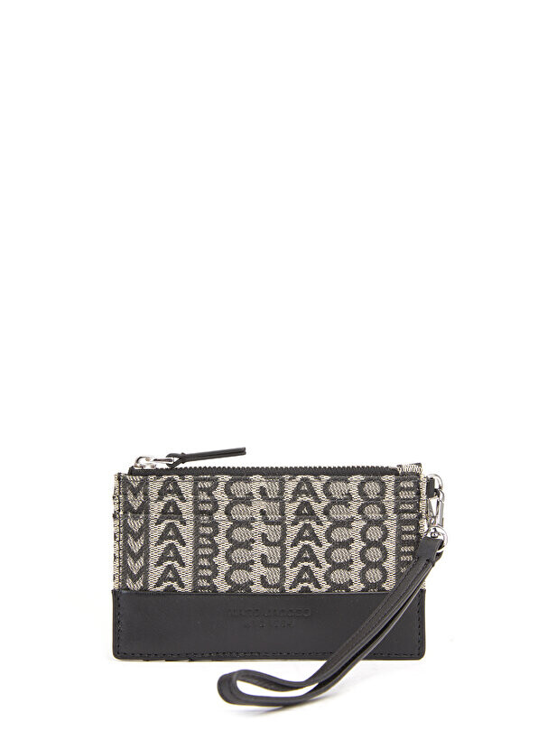 

Черный бежевый женский жаккардовый кошелек с логотипом Marc Jacobs