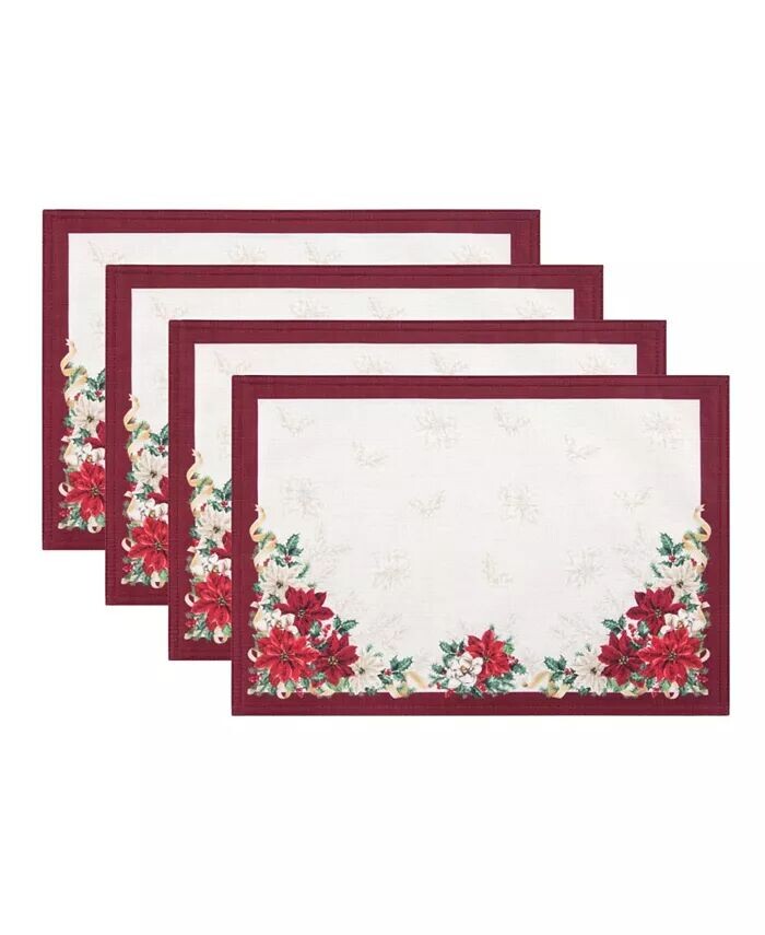 

Коллекция столового белья Poinsettia Garlands Elrene, мультиколор