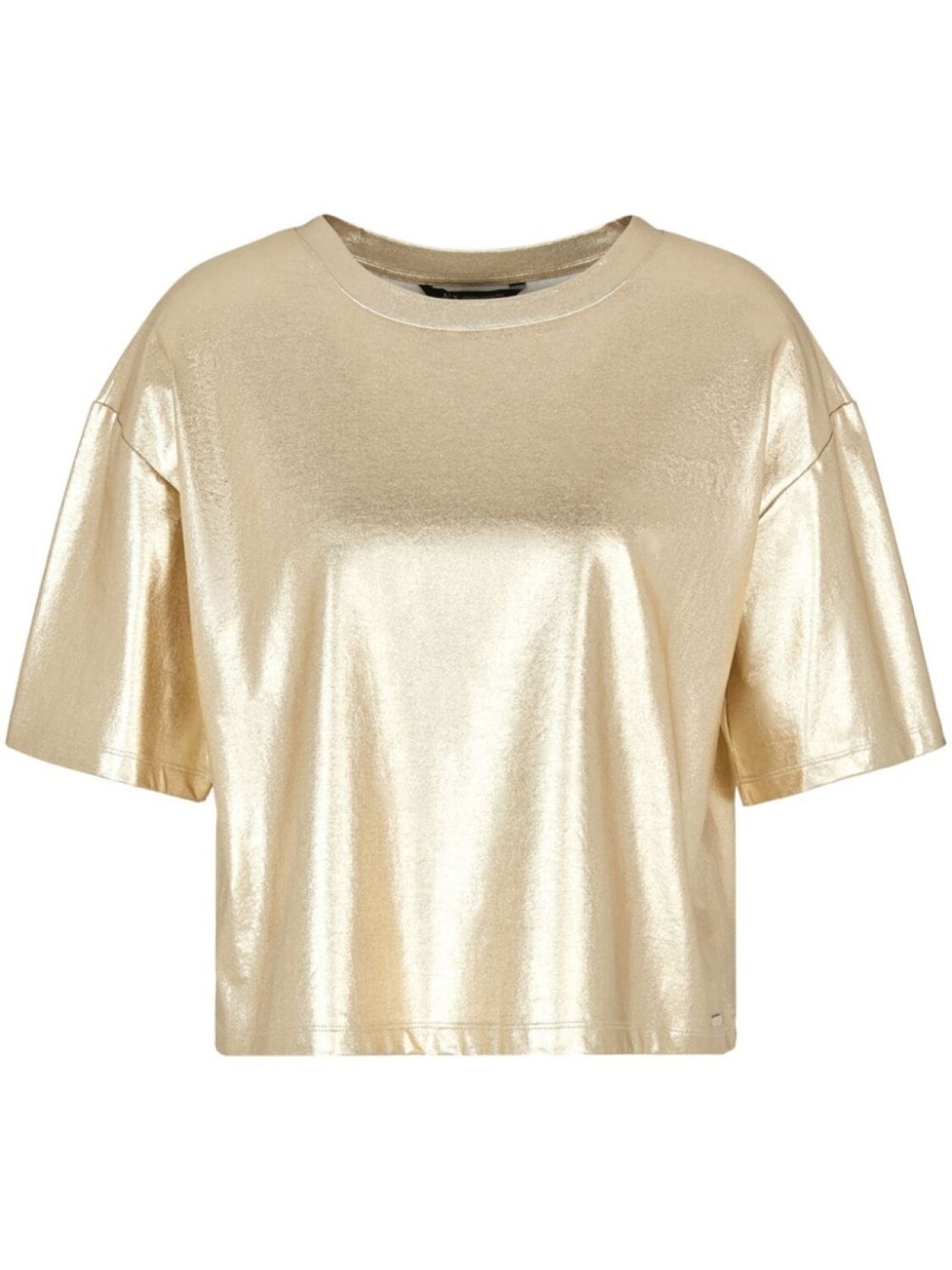 

Armani Exchange футболка с эффектом металлик, золотой