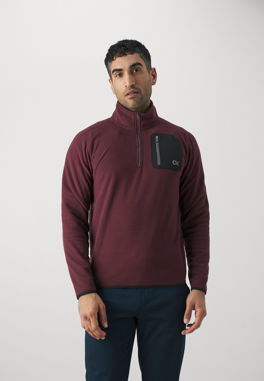 

Флисовая толстовка Planet Half Zip Calvin Klein, цвет burgundy