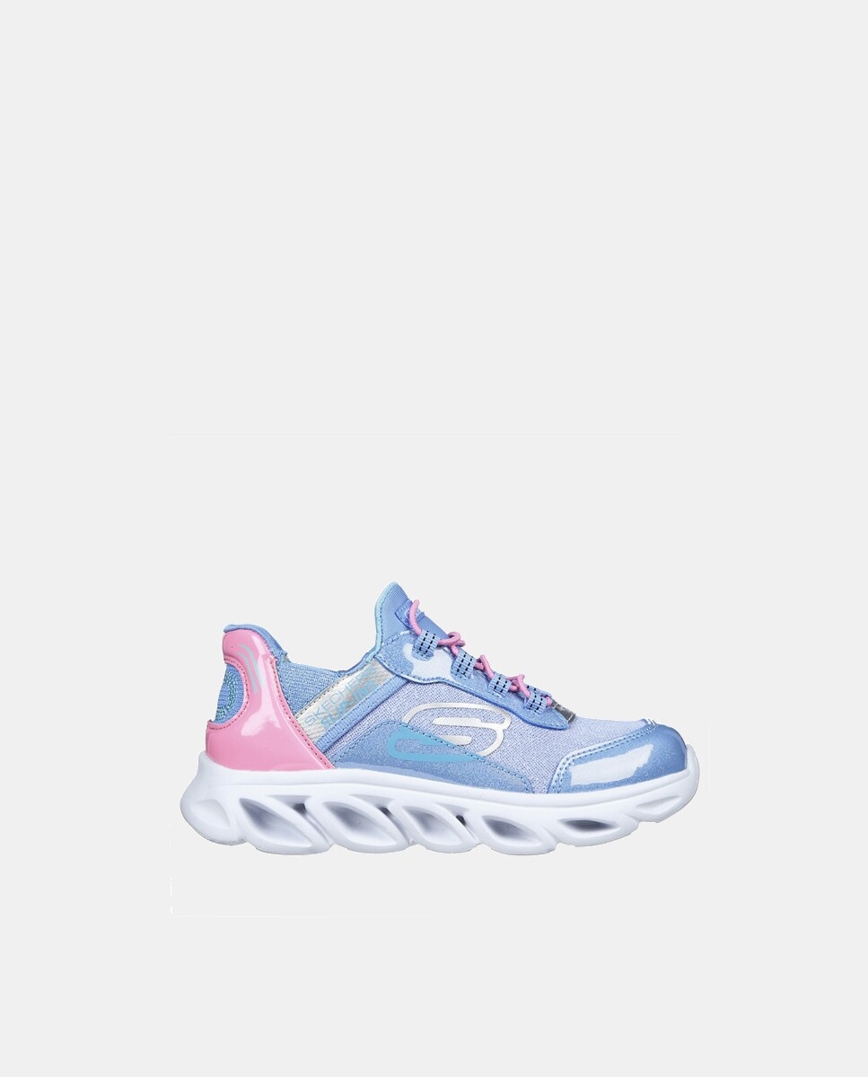 

Низкие кроссовки для бега для девочек Slip-ins Flex Glide на эластичной застежке Skechers, синий