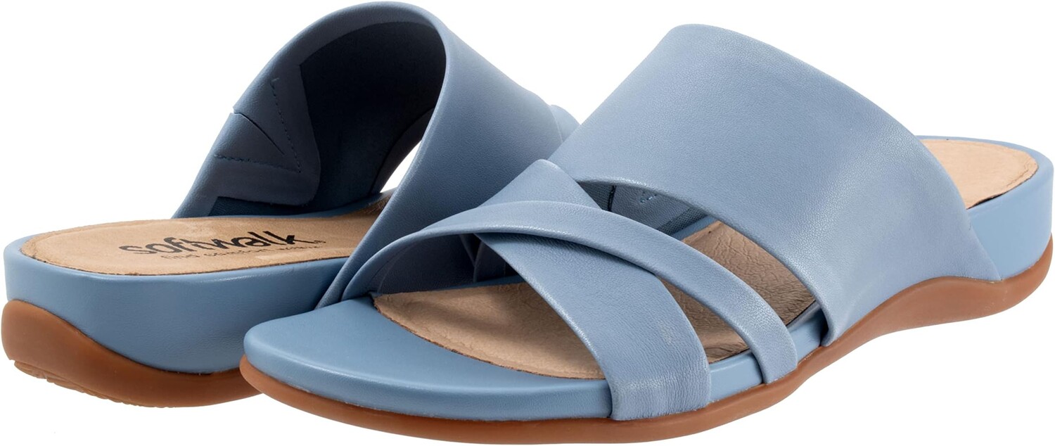

Сандалии на плоской подошве Taraz SoftWalk, цвет Dusty Blue