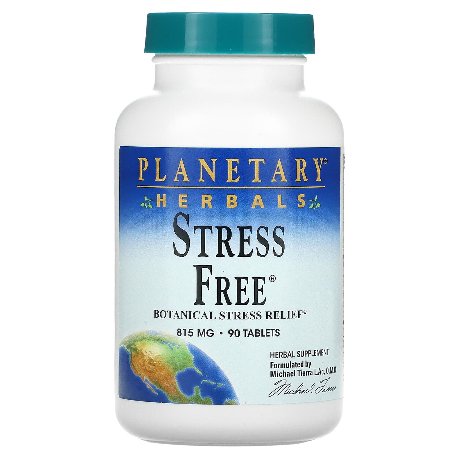 

Stress Free, ботаническое средство для снятия стресса, 810 мг, 90 таблеток, Planetary Herbals