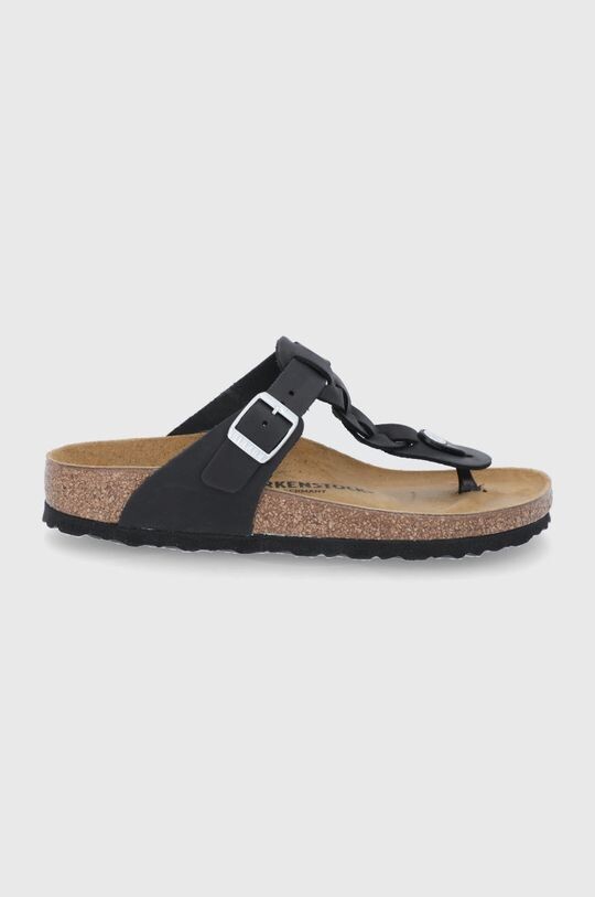 

Плетеные кожаные шлепанцы Gizeh Birkenstock, черный
