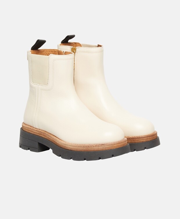 

Телячьи сапоги Marc Cain, цвет Wool White