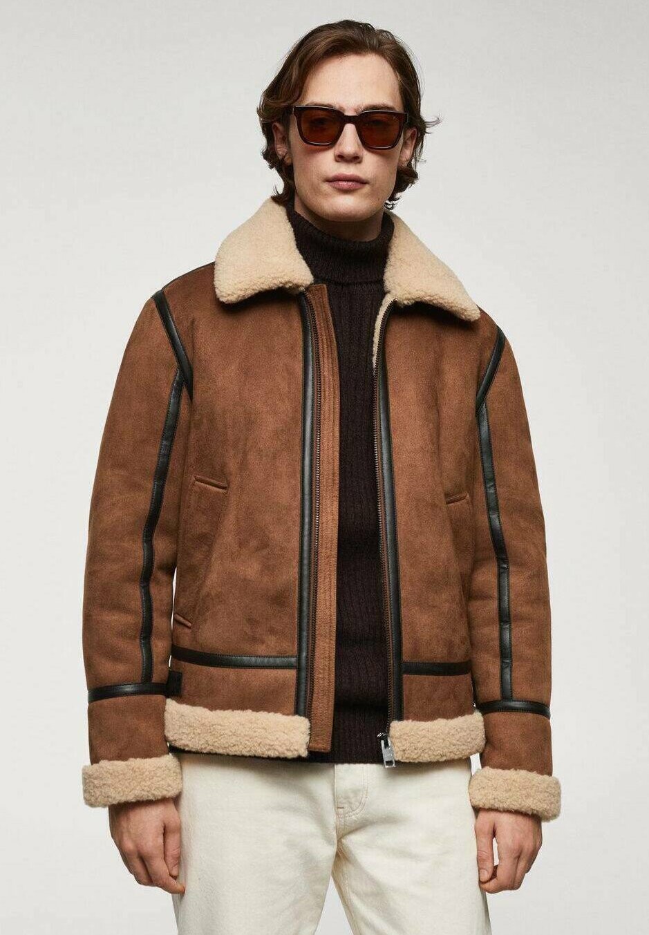 

Куртка из искусственной кожи Dique Mango, цвет cognac