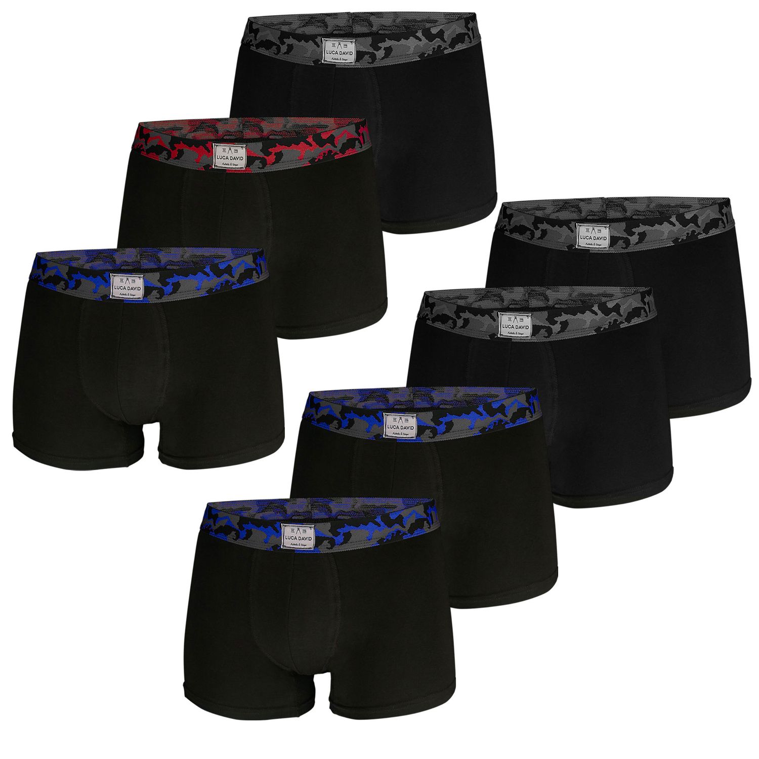 

Боксеры Luca David Boxershorts 7 шт, цвет Schwarz / Bund fleckentarn