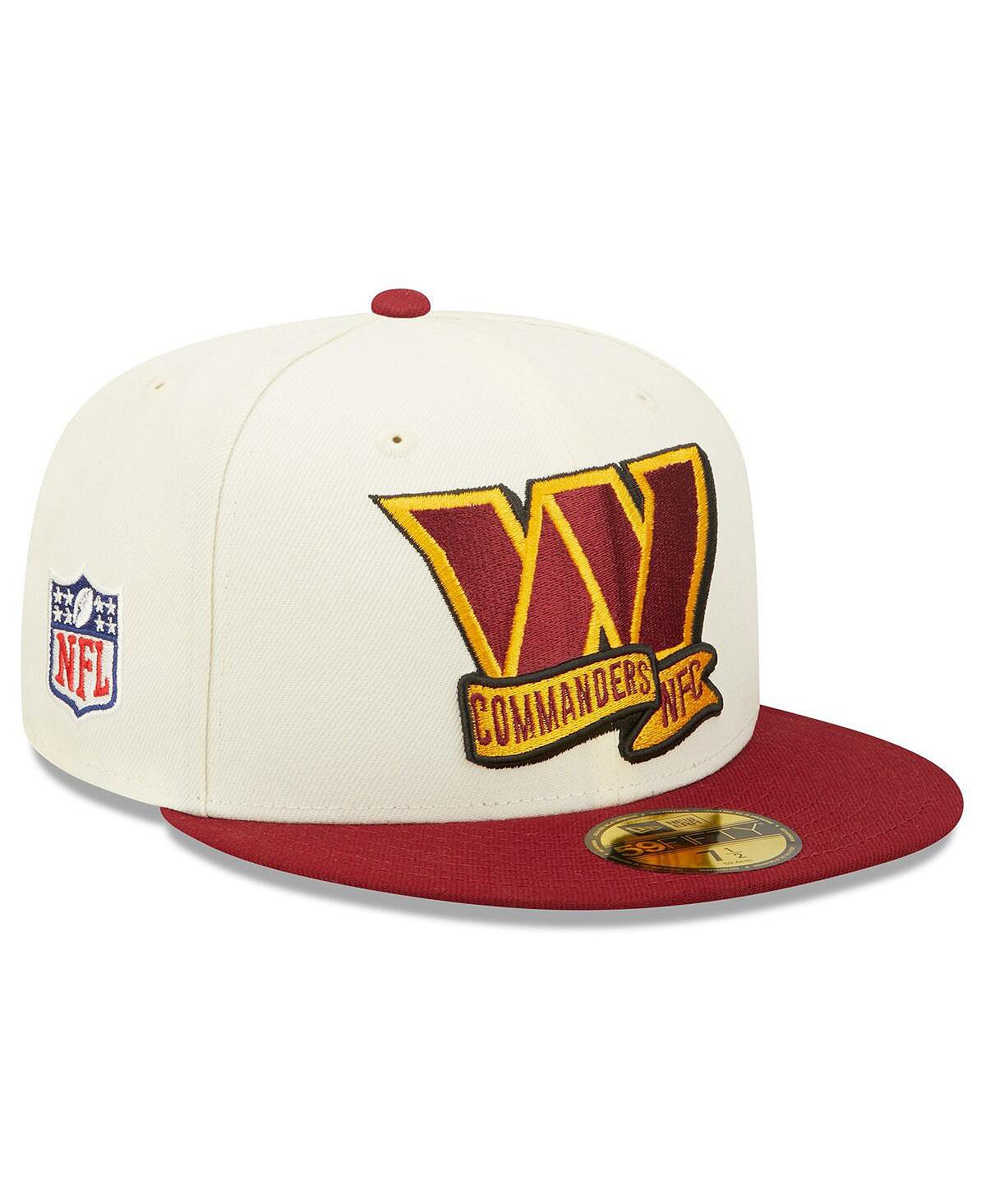 

Мужская кремовая, бордовая приталенная шляпа Washington Commanders 2022 Sideline 59FIFTY New Era