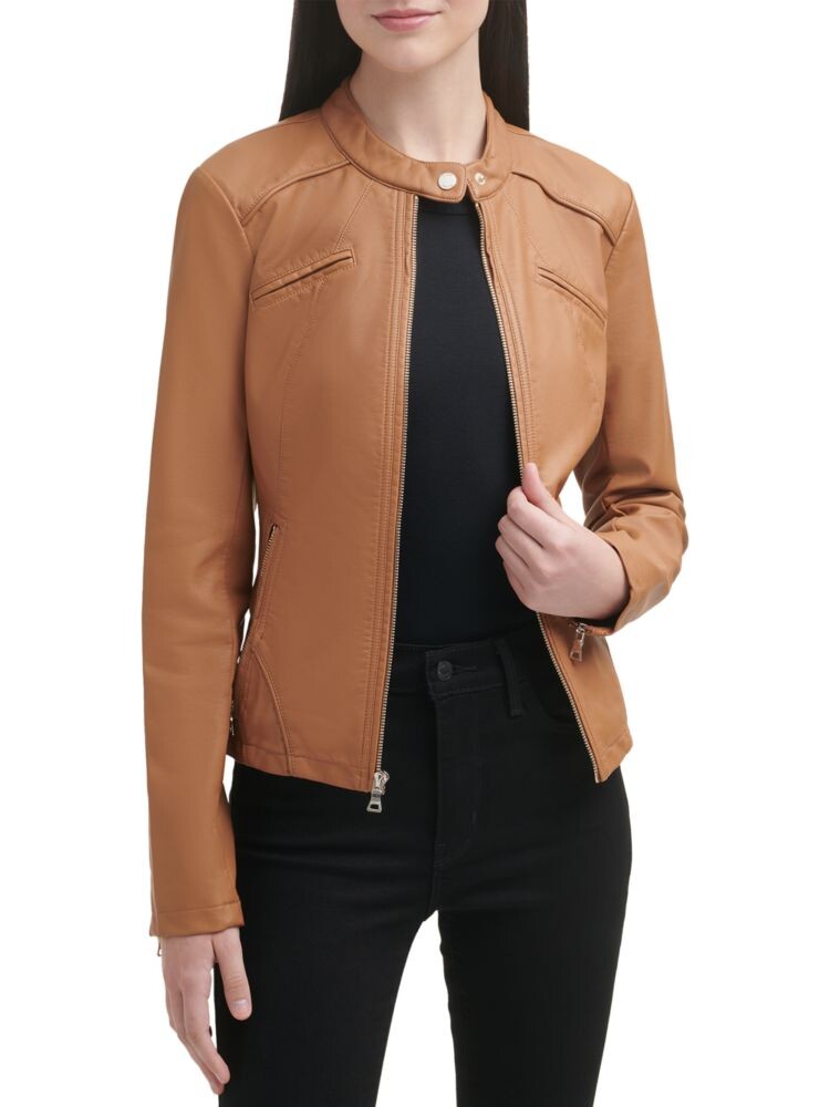 

Куртка из искусственной кожи с воротником-стойкой Guess, цвет Honey