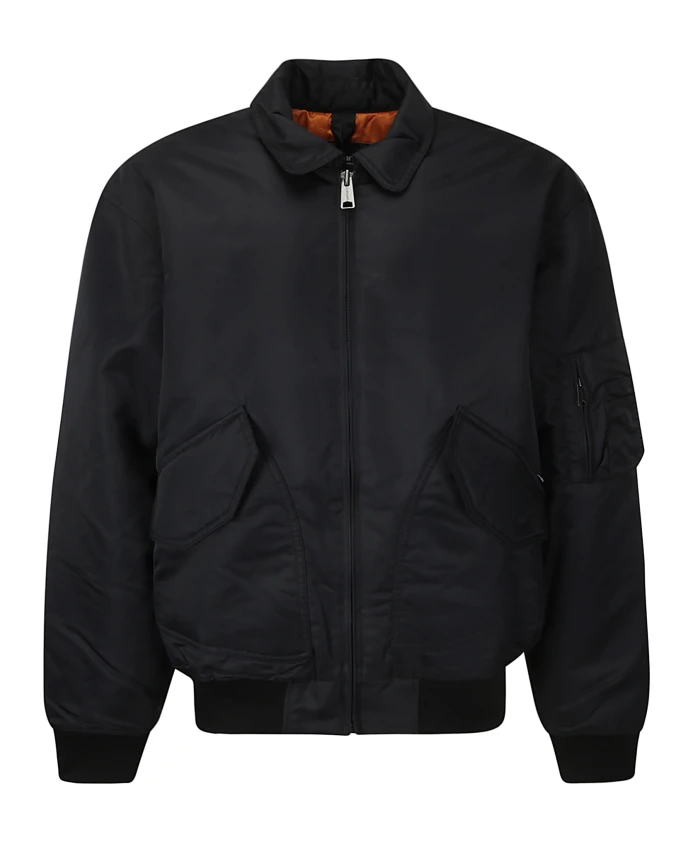 

Бомбер на оранжевой подкладке Carhartt Wip, черный