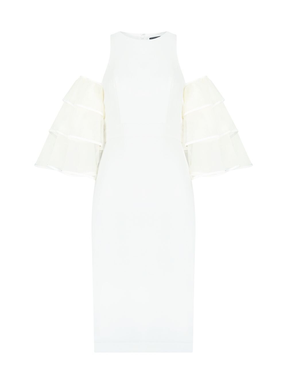 

Короткие вечерние платья с открытыми плечами и оборками BCBGMAXAZRIA
