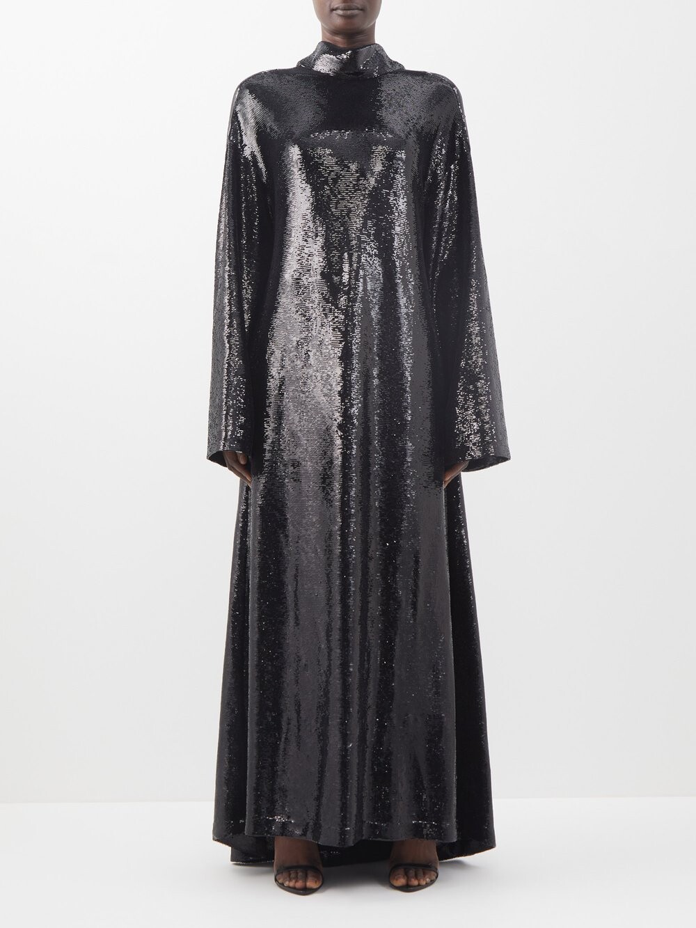 

Свободное платье с пайетками Balenciaga, черный