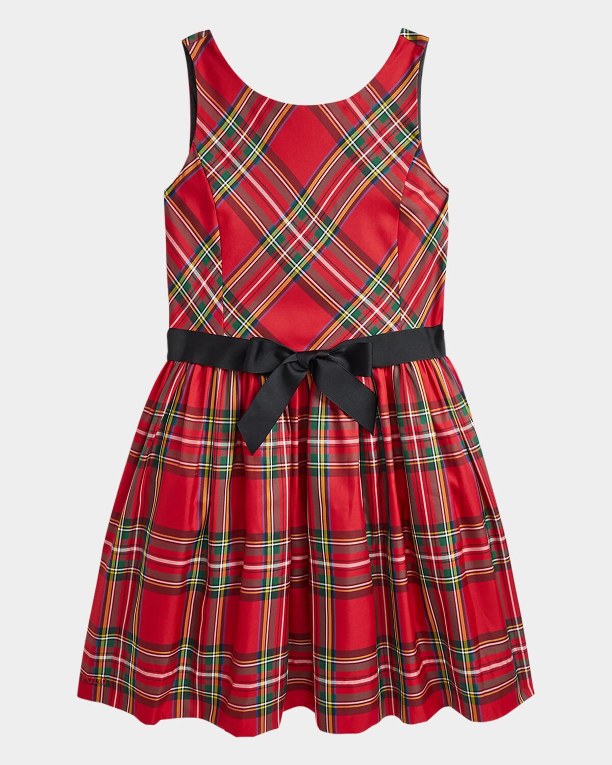 

Праздничное платье с клетчатым принтом для девочек, размер 2–6X Ralph Lauren Childrenswear, цвет Red Black Multi