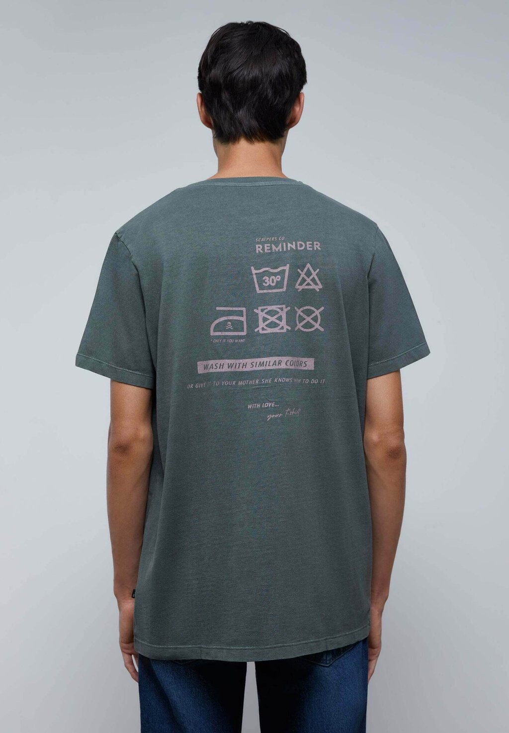 

Футболка с принтом LAUNDRY TEE Scalpers, цвет dark green