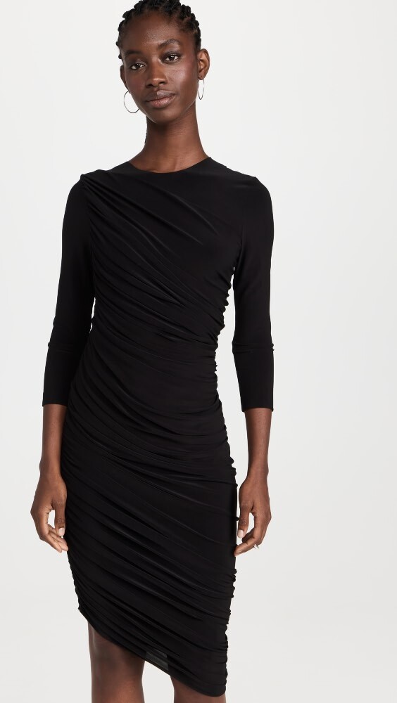 

Платье мини Norma Kamali Long Sleeve Diana, черный