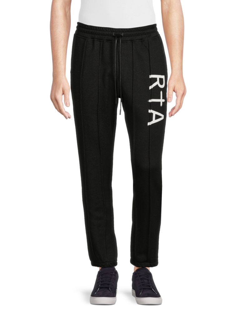 цена Спортивные брюки с защипами и логотипом Rta, черный