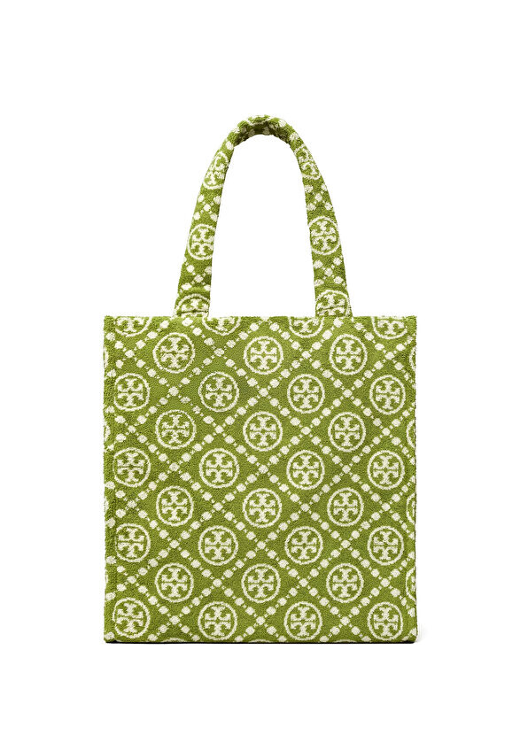 

Зеленая женская сумка с логотипом и узором Tory Burch