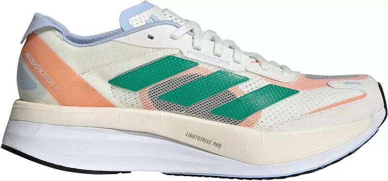 

Женские кроссовки Adidas Adizero Boston 11, белый/зеленый