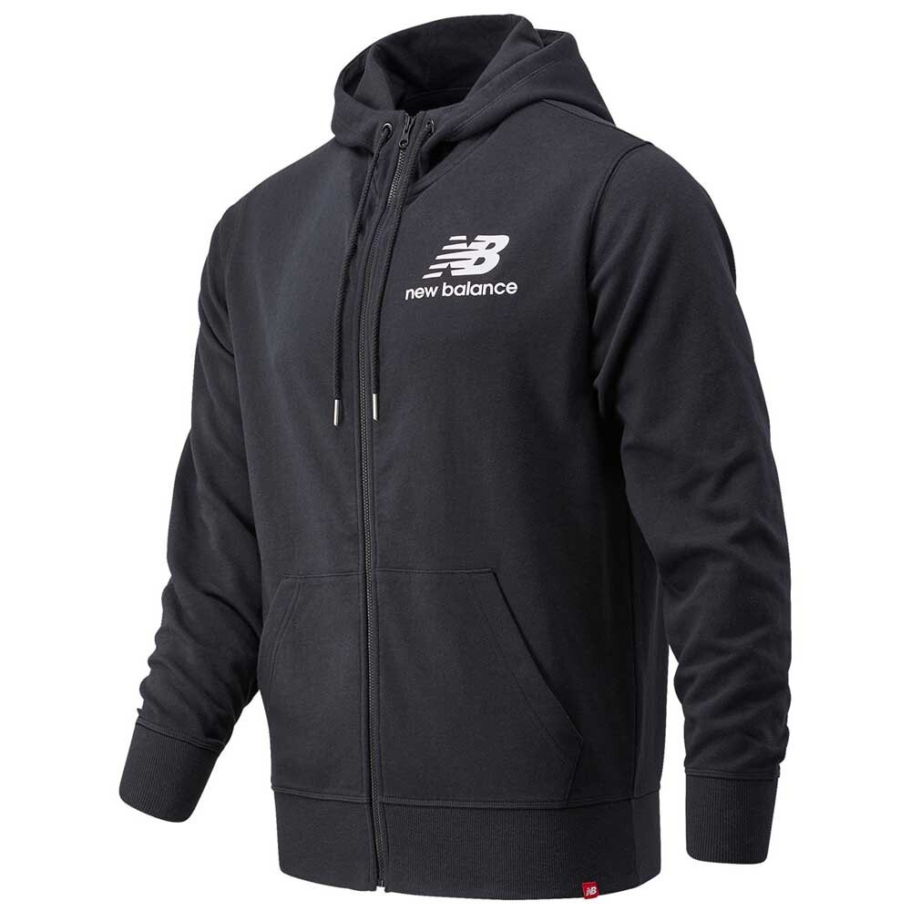 

Толстовка New Balance Essentials Stacked Full Zip, черный