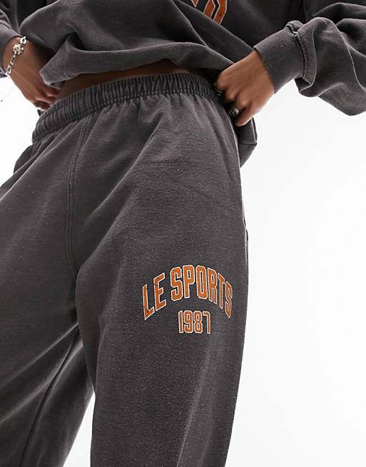 

Черные джоггеры Topshop Coord Le Sports