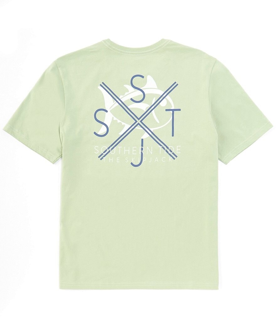 

Футболка с короткими рукавами и скрещенными буквами Southern Tide STSJ, зеленый