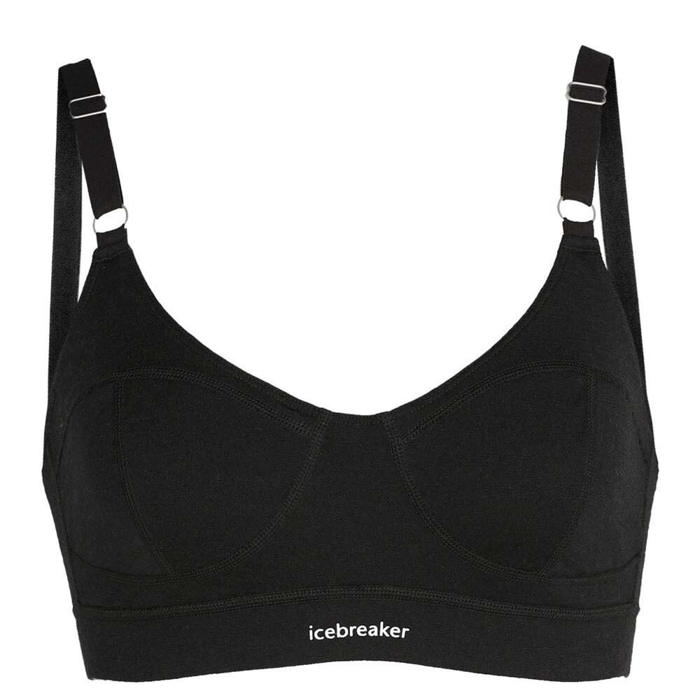 

Спортивный бюстгальтер Icebreaker Queens Clasp Merino, черный
