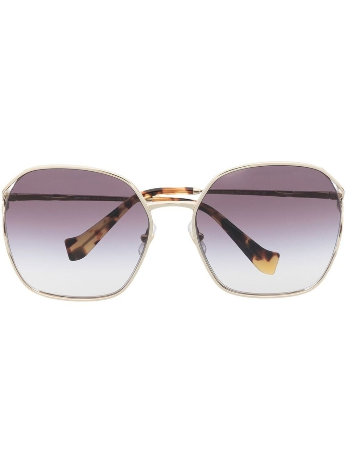 

Miu Miu Eyewear солнцезащитные очки в массивной оправе, серебристый