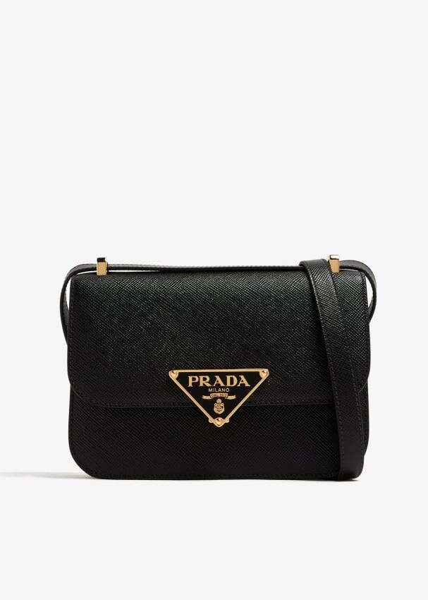 

Сумка через плечо Prada Emblème Saffiano, черный