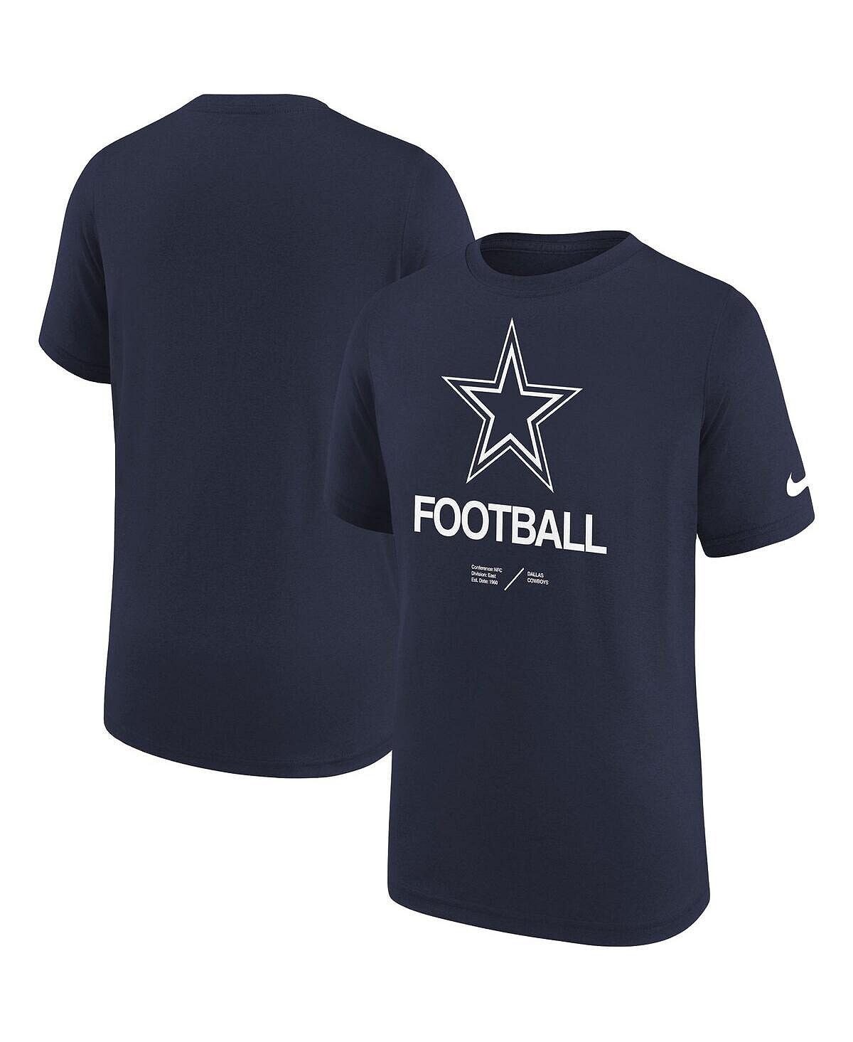 

Темно-синяя футболка Big Boys Dallas Cowboys Sideline Legend Performance Nike