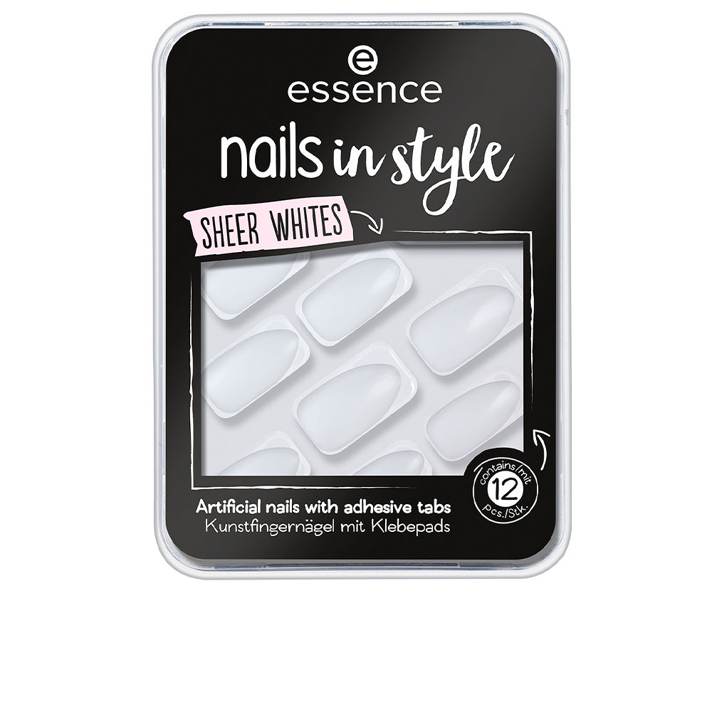 Накладные ногти Nails in style uñas artificiales Essence, 12 шт, 11-sheer whites