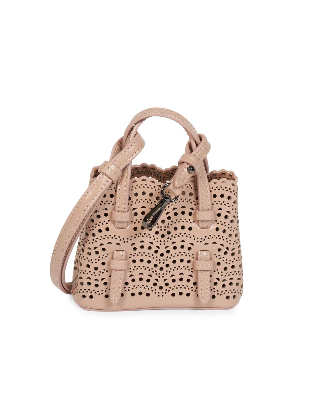 

Сумка-тоут Mini Mina из перфорированной кожи Alaïa