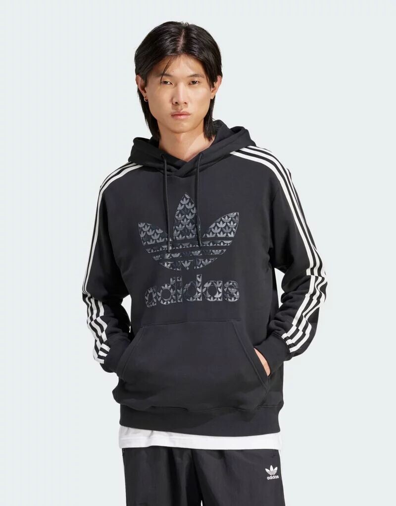 

Черная худи с графическим принтом adidas Originals Classic Mono