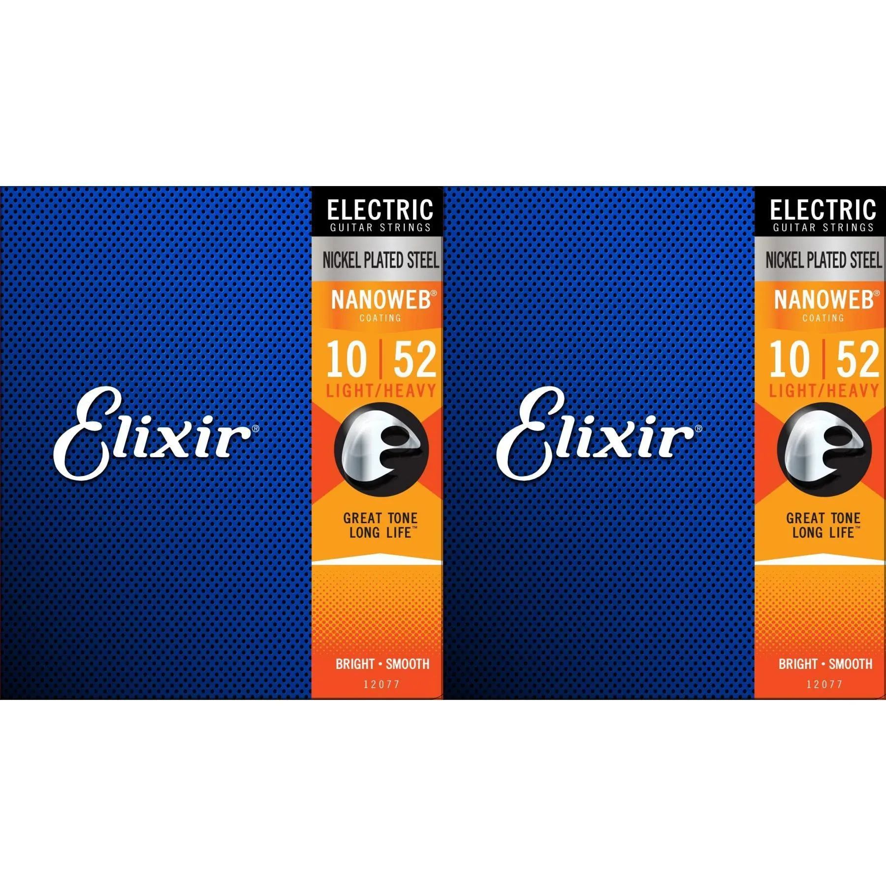 

Elixir Strings 12077 Струны для электрогитары Nanoweb — .010-.052 Light Top Heavy Bottom (2 шт.)