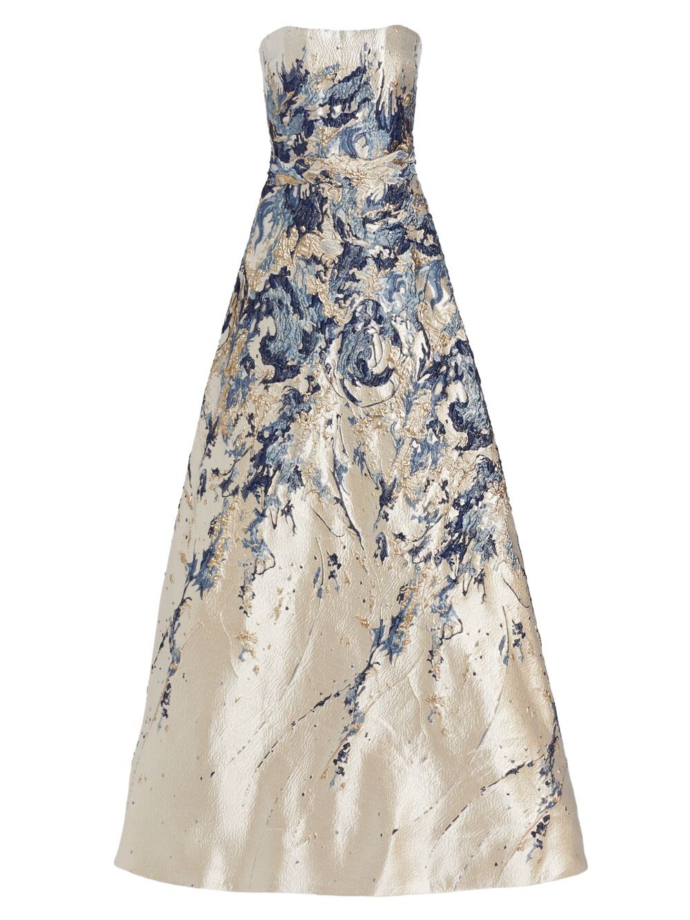 

Парчовое платье без бретелек Rene Ruiz Collection, синий